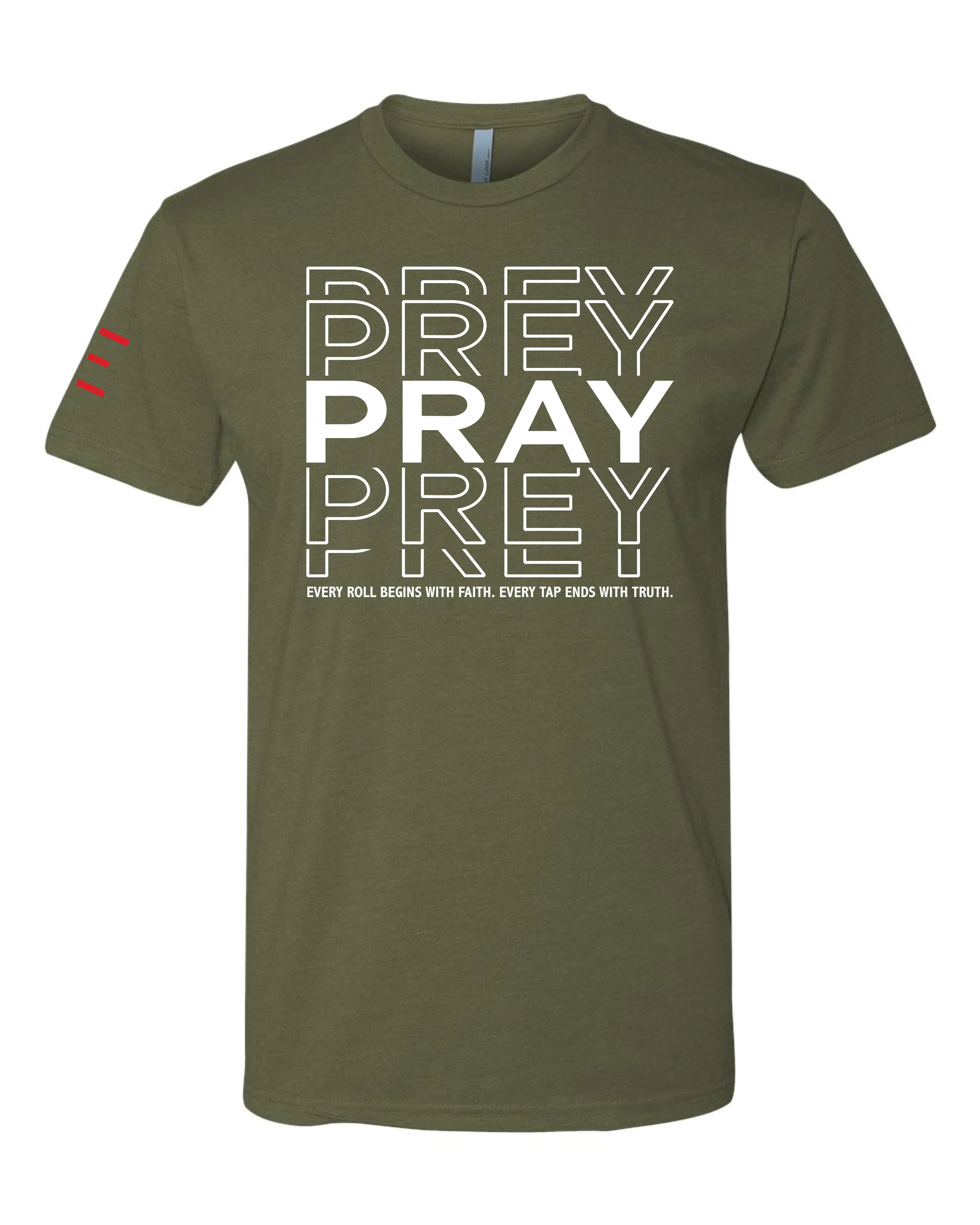 Pray vs Prey Jiu-Jitsu T-Shirt – Faith and Fight BJJ Grappling Shirt 