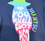"You Shall Not Pass!" TRIPPY Gradient Wizard Jiu-Jitsu Long Sleeve Hooded Shirt, Moisture Wicking & UPF 50+ Protection