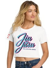 Roll Recover Repeat Jiu-Jitsu Crop Top – Retro 80s Miami Style BJJ Shirt 