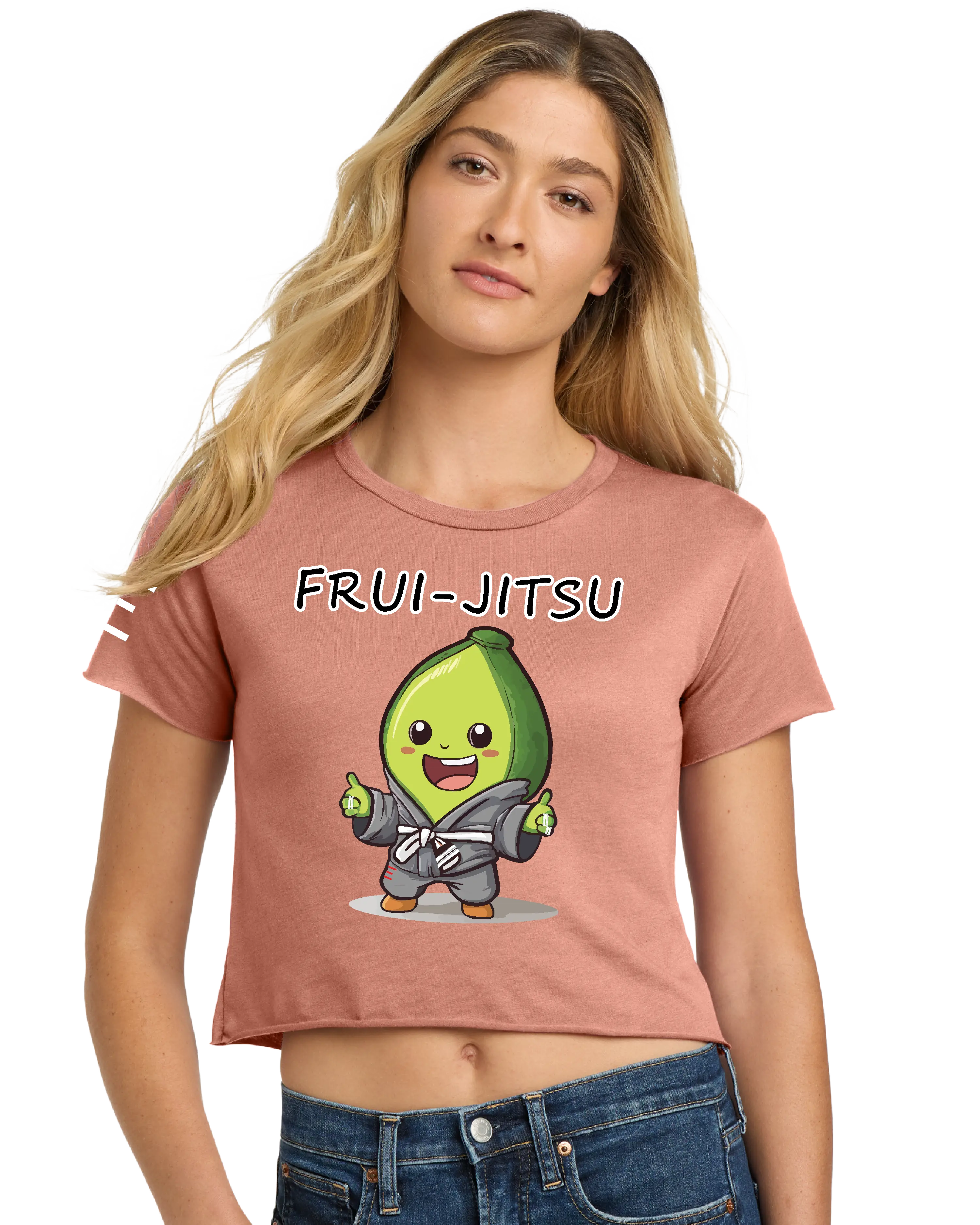 Meet the Frui-Jitsu Avocado Women's Crop Top - Fun Meets Fierce! 🥑 - 3Three Apparel LLC.
