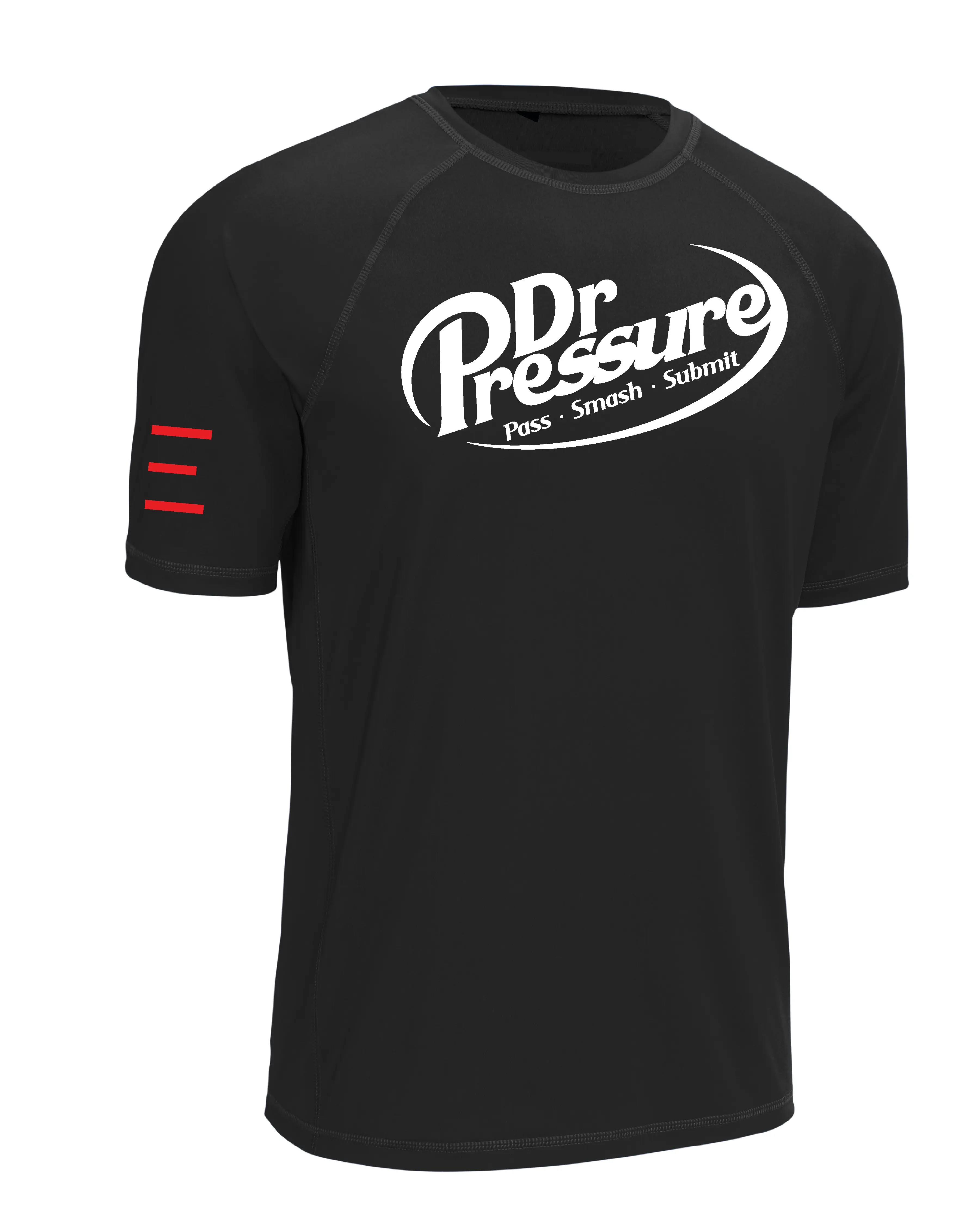 JIU-JITSU - Dr. Pressure - Pass, Smash, Submit - Short Sleeve & Long Sleeve - Black Rashguard 