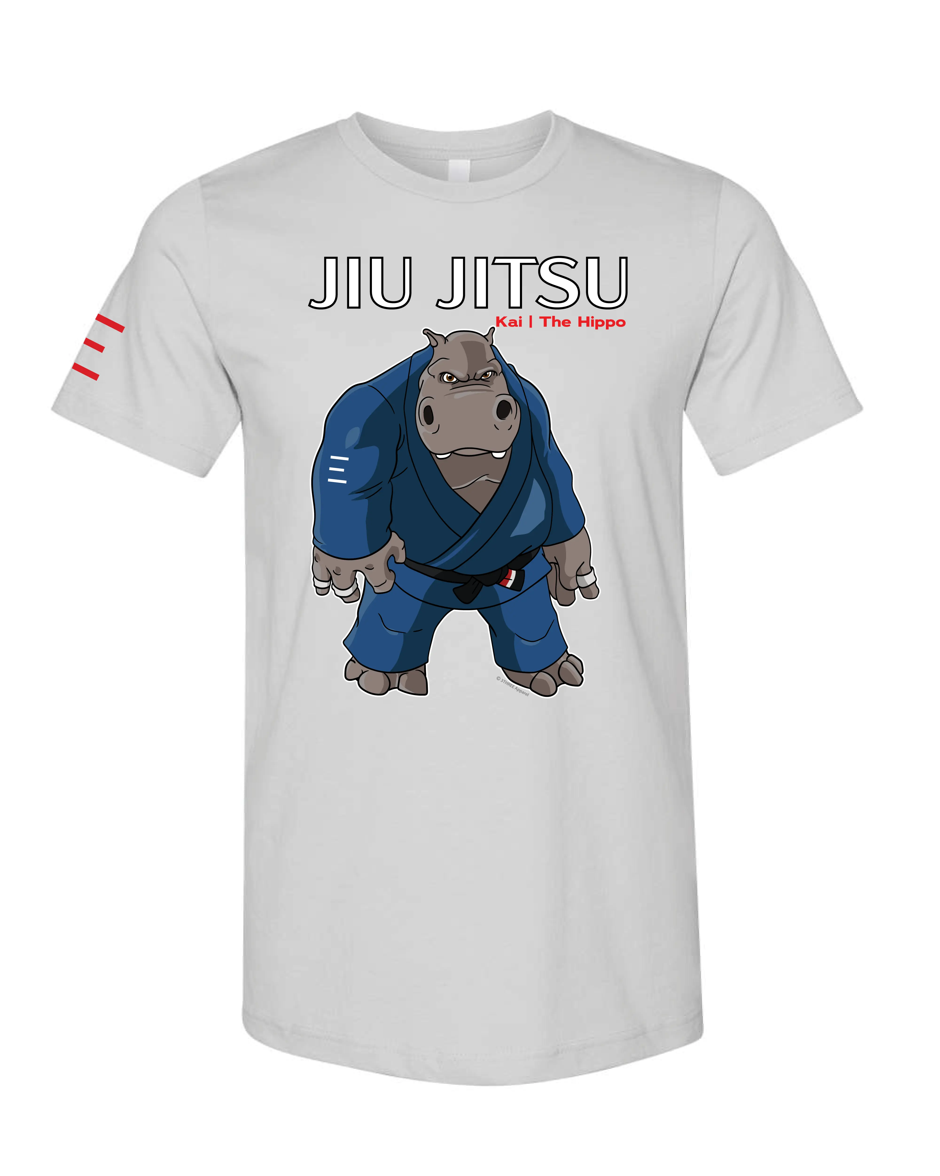 Kai the Unmovable Hippo – Adult BJJ Premium T-shirt 