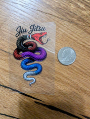 Jiu Jitsu Snake Belt System Sticker | BJJ Ranked Snake Design