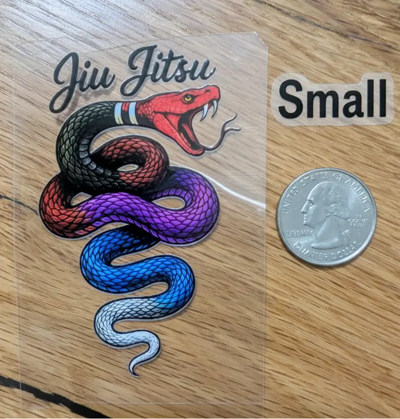 Jiu Jitsu Snake Belt System Sticker | BJJ Ranked Snake Design