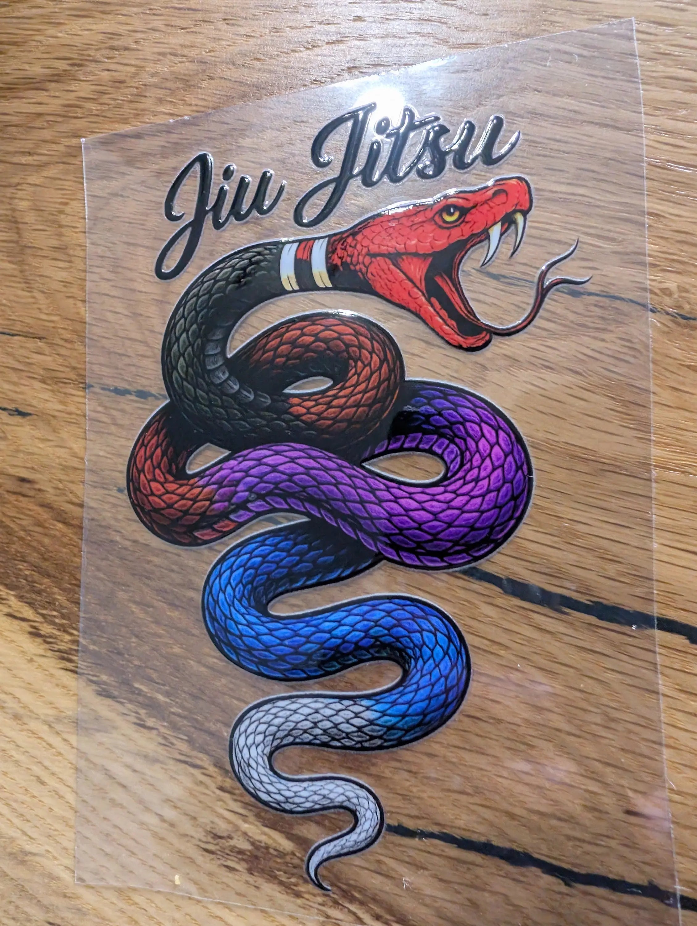 Jiu Jitsu Snake Belt System Sticker | BJJ Ranked Snake Design