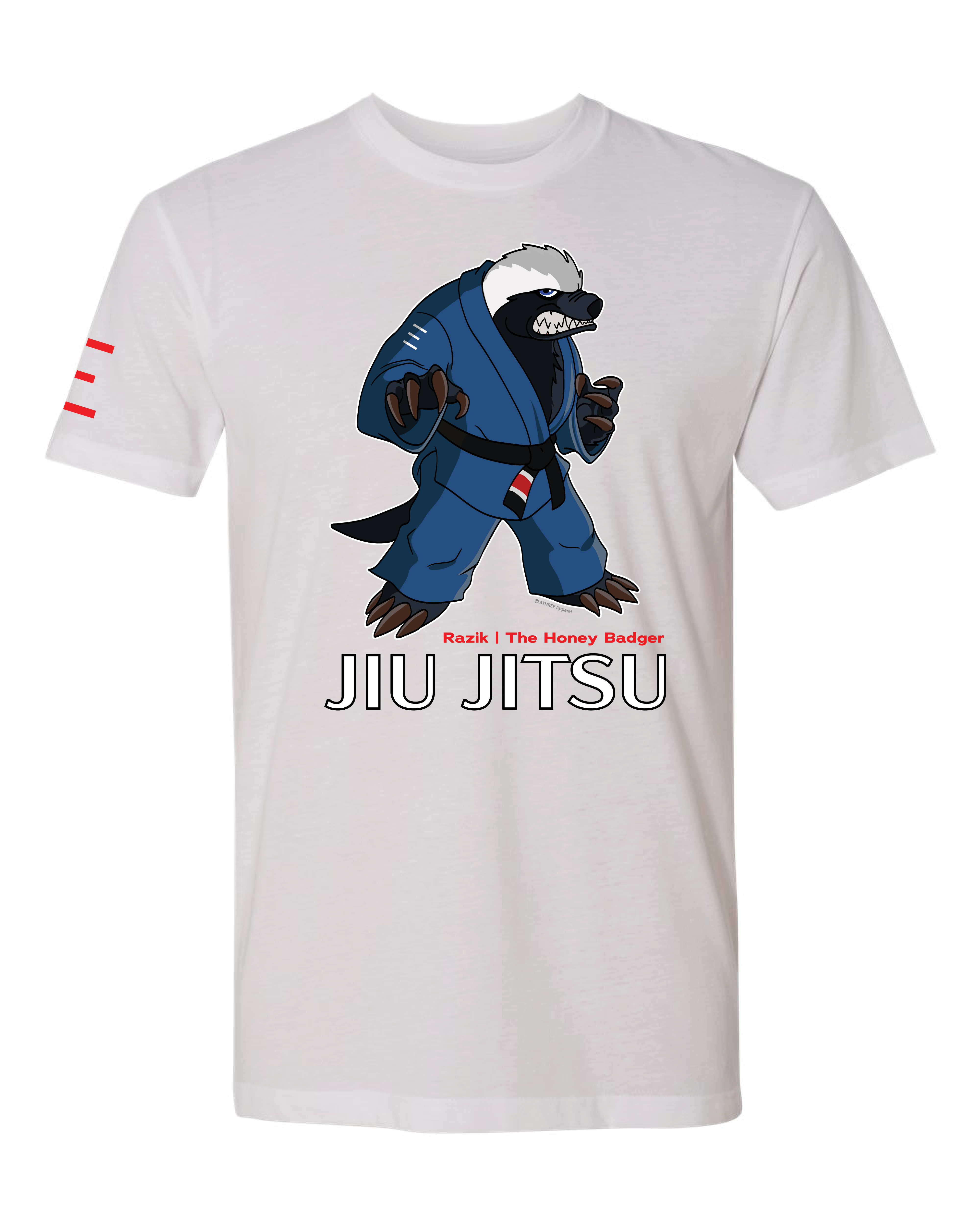 Razik the Fearless Honey Badger – Adult BJJ Premium T-shirt