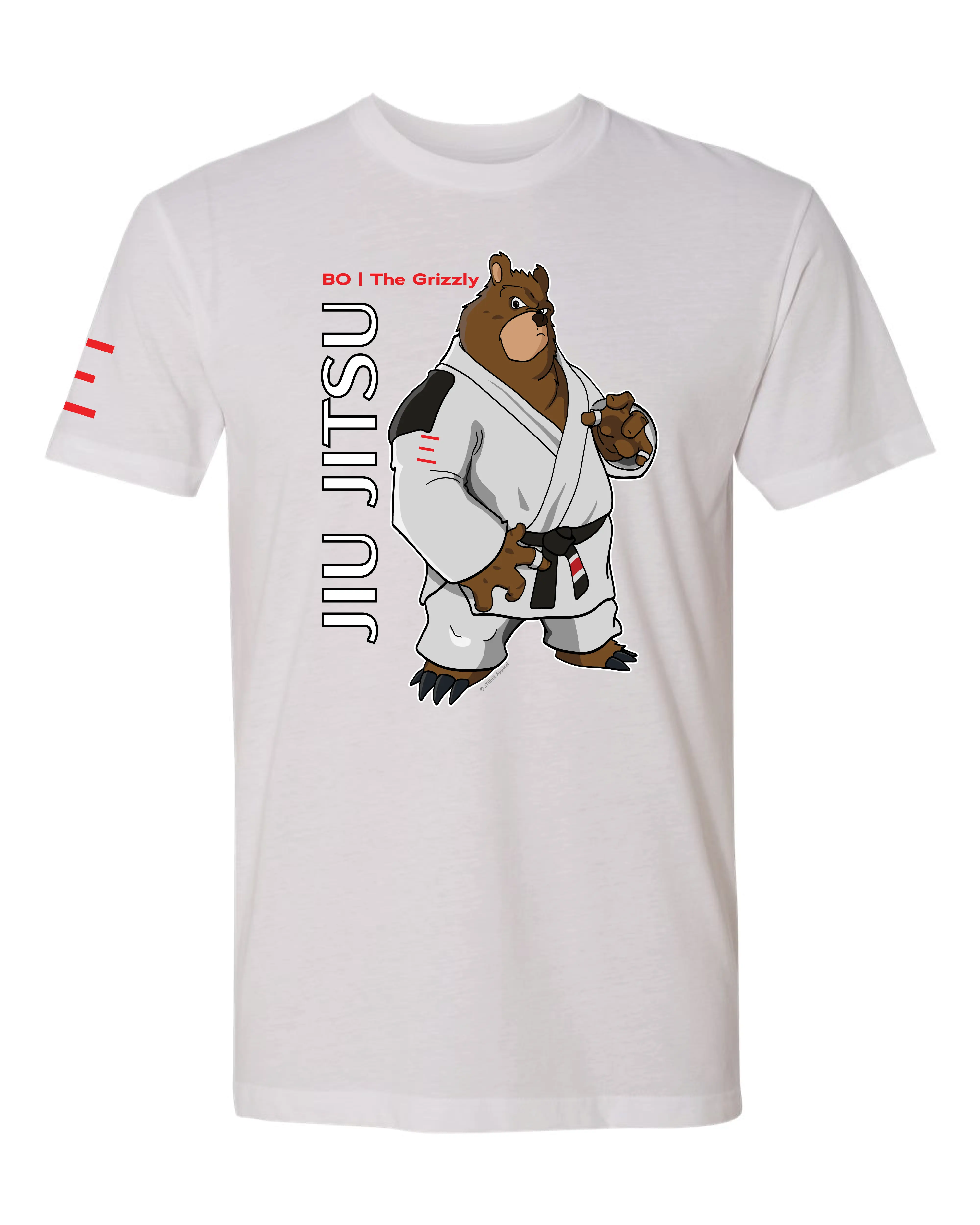 Bo the Tenacious Grizzly – Adult BJJ Premium T-shirt 