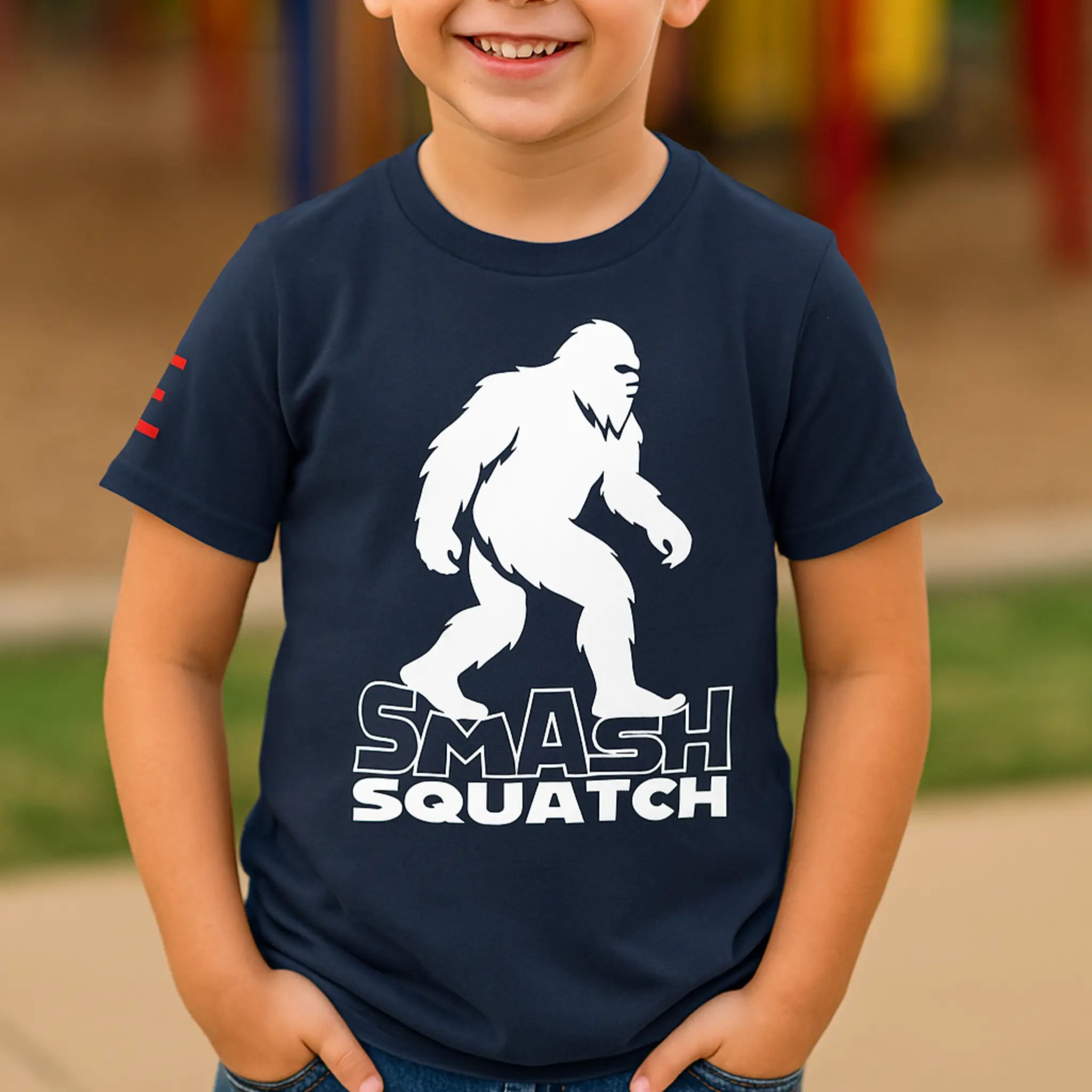 Youth - Smash Squatch Jiu-Jitsu T-Shirt – Funny Bigfoot BJJ Parody for Kids 