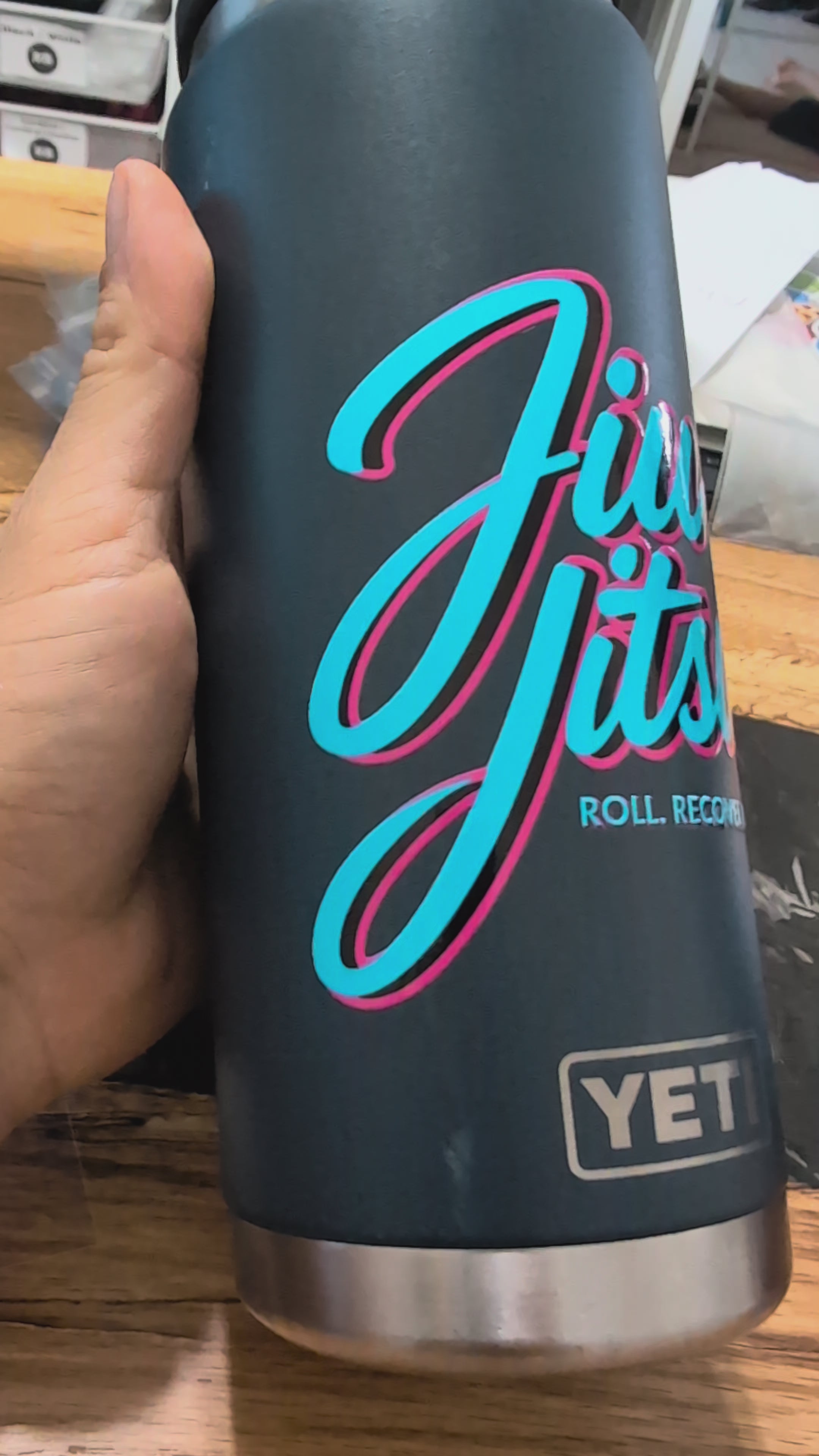 Jiu Jitsu Roll. Recover. Repeat. Sticker | Retro Miami Style