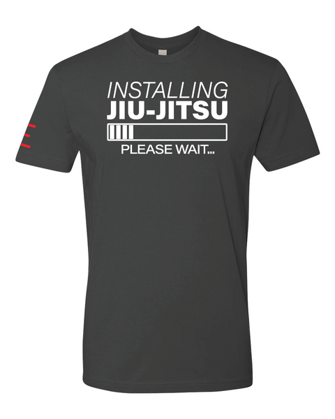 Installing Jiu-Jitsu Status Bar Please Wait - BJJ Funny Meme Premium T-Shirt