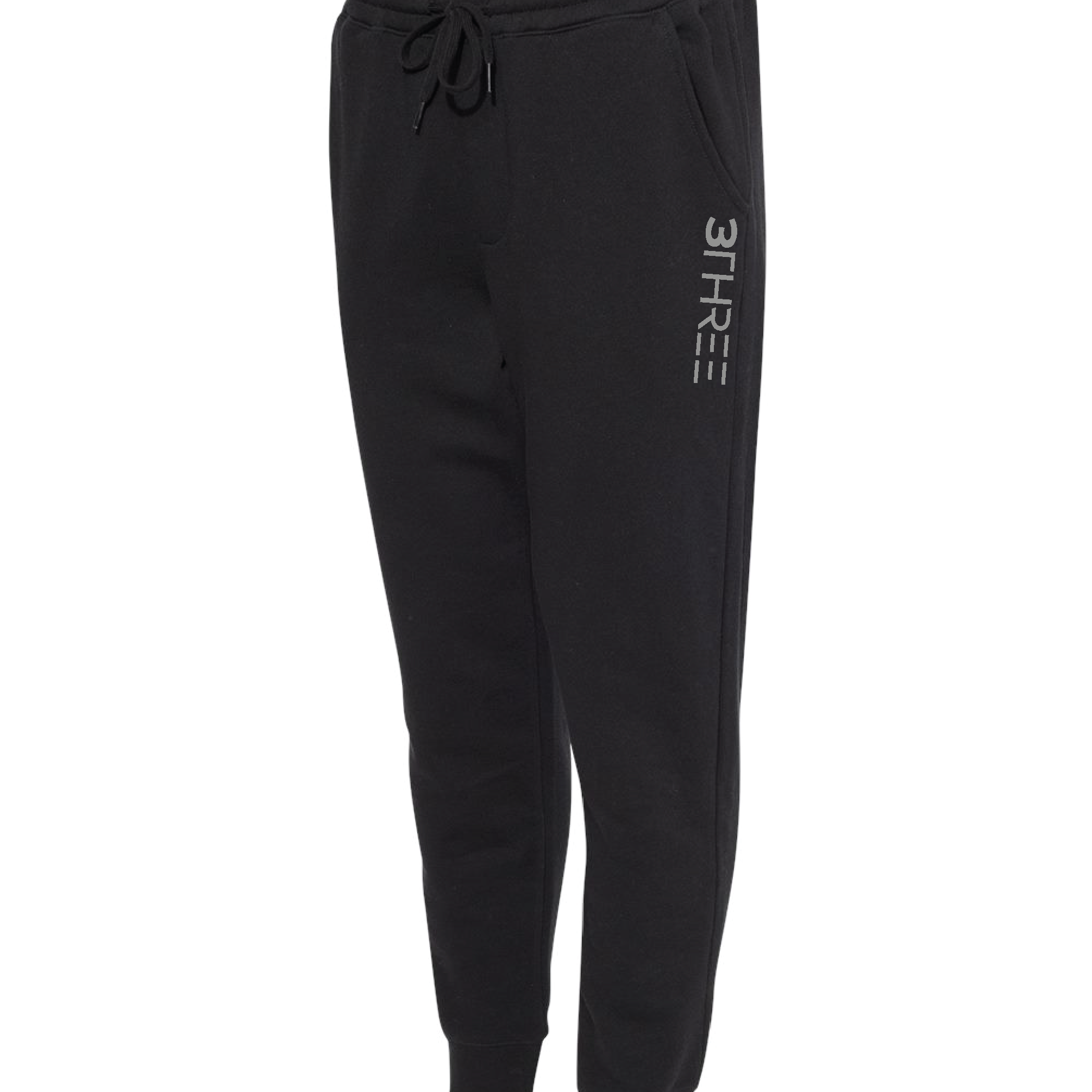 3Three Limited Edition Joggers - 33 Made Only 5 left - Midweight Fleece Pants in Black - Limited 